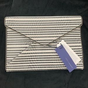 Rebecca Minkoff Striped Snake Leo Clutch